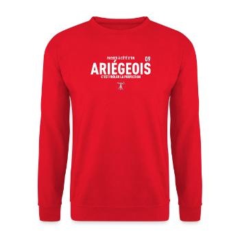 Passer A Cote D Un Ariegeois C Est Froler La Pe... - Sweat-shirt Unisexe - rouge - Devant - Alina (178cm) & Michal (187cm)