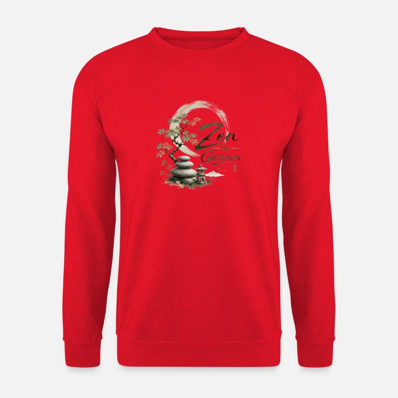 Zen im Grünen - Unisex Pullover - Rot