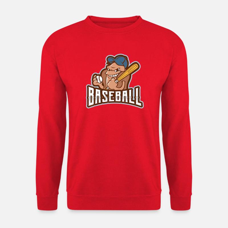 Rogue Batter Baseball-Maskottchen - Unisex Pullover - Rot