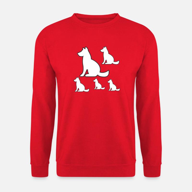 Hunde - Unisex Pullover - Rot