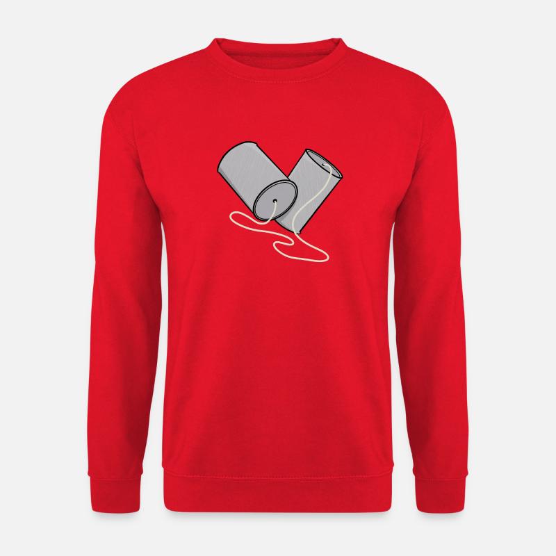 Nostalgie du téléphone en conserve - Sweat-shirt Unisexe - rouge