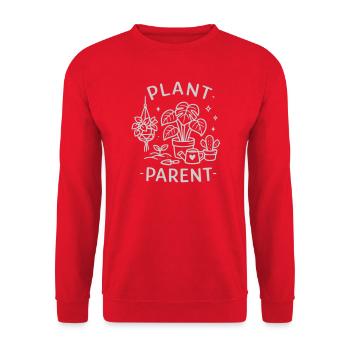 Plant Love Line Art - Unisex Sweatshirt - red - Front - Alina (178cm) & Michal (187cm)