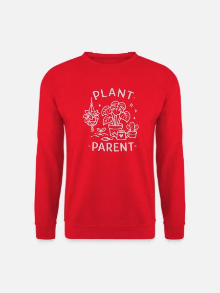 Pflanzenliebe Linienkunst - Unisex Pullover - Rot