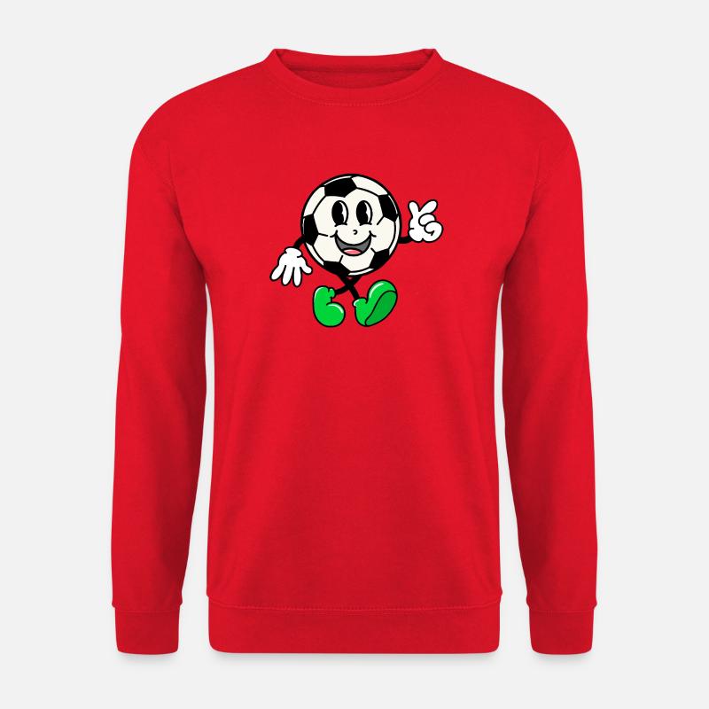Fröhlicher Fußball - Unisex Pullover - Rot