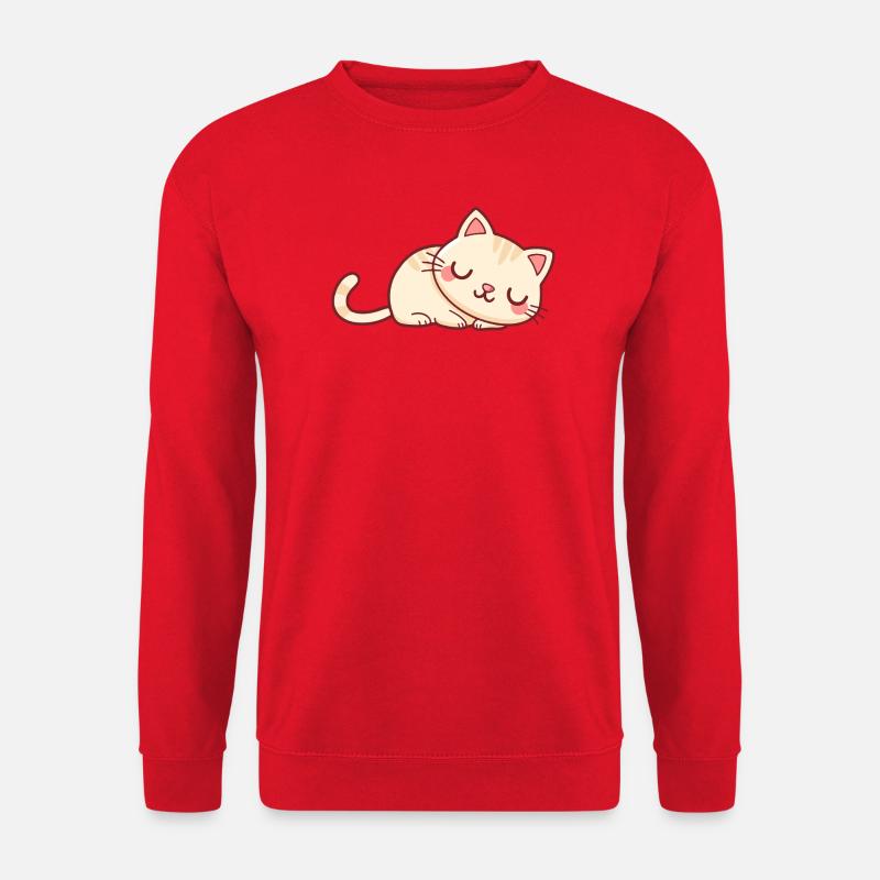 Weichschläfer-Kätzchen - Unisex Pullover - Rot