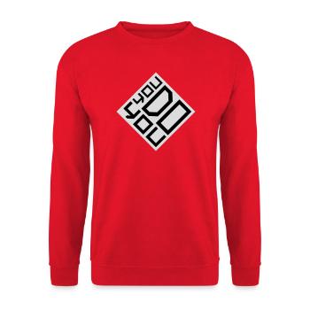 Tu fais ton drôle Confiance en toi Logo de la liberté - Sweat-shirt Unisexe - rouge - Devant - Alina (178cm) & Michal (187cm)