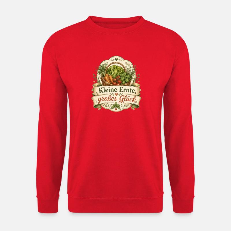 Kleine Ernte, großes Glück - Unisex Pullover - Rot