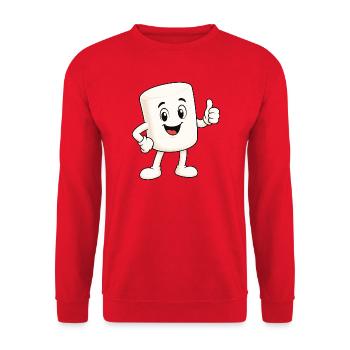 Guimauve sucrée avec un pouce levé - Sweat-shirt Unisexe - rouge - Devant - Alina (178cm) & Michal (187cm)