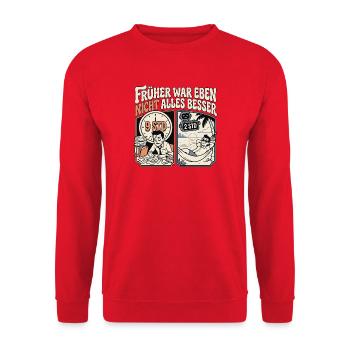 KI Gewinner - Unisex Pullover - Rot - Vorne - Alina (178cm) & Michal (187cm)