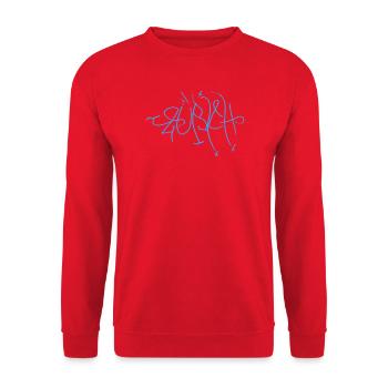 Art urbain de Zurich - Sweat-shirt Unisexe - rouge - Devant - Alina (178cm) & Michal (187cm)
