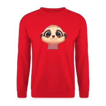 Meerkat Erdmännchen - Unisex Pullover - Rot - Vorne - Alina (178cm) & Michal (187cm)