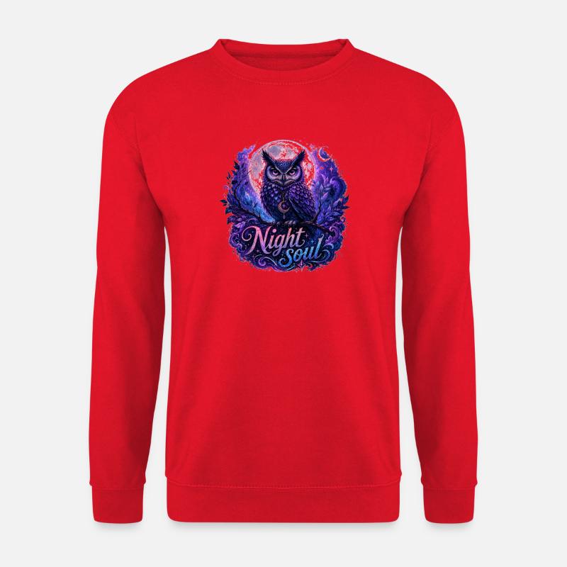 Eulennacht der Sternenseelen - Unisex Pullover - Rot