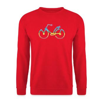 bike - Unisex Sweatshirt - red - Front - Alina (178cm) & Michal (187cm)