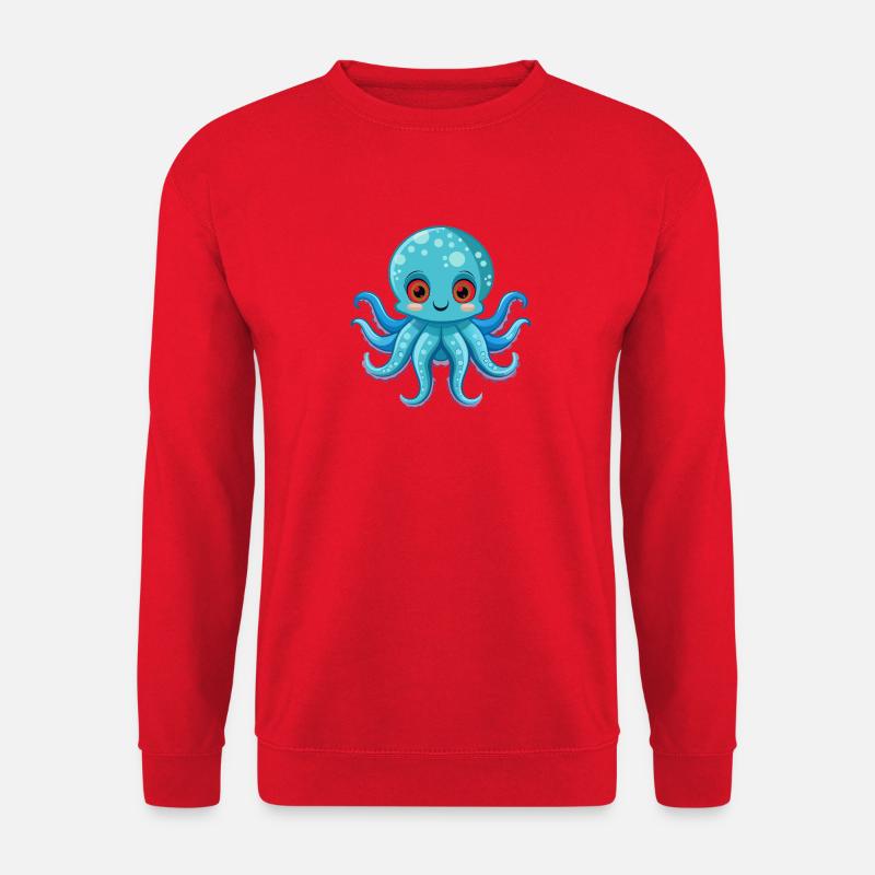 Süßer Oktopus - Unisex Pullover - Rot
