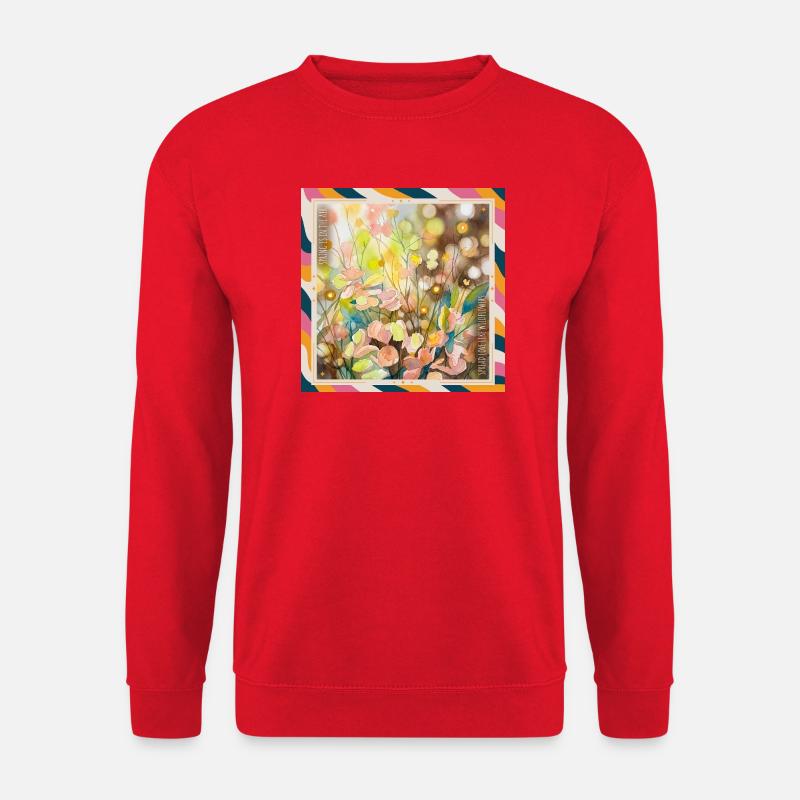Aquarell Floral Wealth - Unisex Pullover - Rot