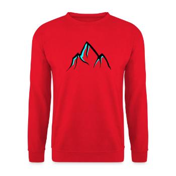 Mountains Mountains - Unisex Sweatshirt - red - Front - Alina (178cm) & Michal (187cm)