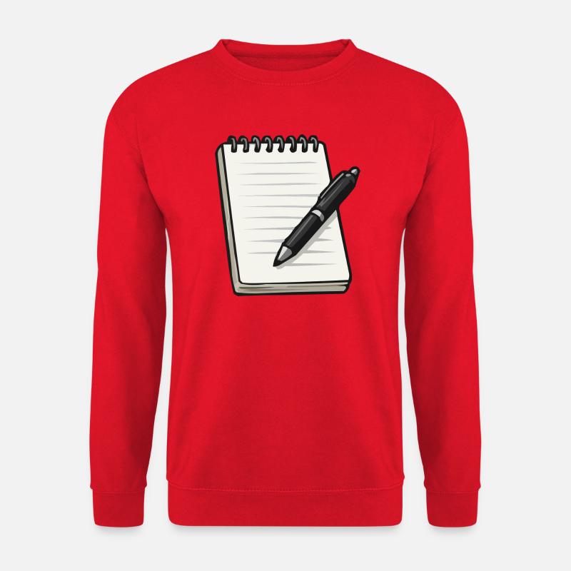 Notizheft - Unisex Pullover - Rot