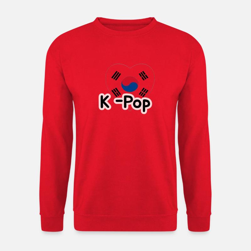 K-Pop Heart Taeguk Trigramm - Unisex Pullover - Rot