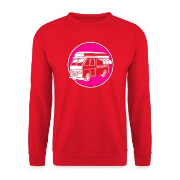 Snack Food Truck - Unisex Sweatshirt - red - Front - Alina (178cm) & Michal (187cm)