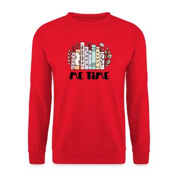 Livres pastel avec ornements de feuilles - Sweat-shirt Unisexe - rouge - Devant - Alina (178cm) & Michal (187cm)