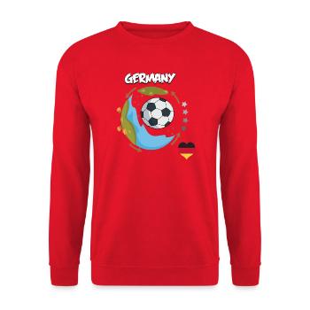 Football Germany - Unisex Sweatshirt - red - Front - Alina (178cm) & Michal (187cm)