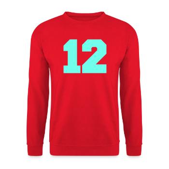 12 - Sweat-shirt Unisexe - rouge - Devant - Alina (178cm) & Michal (187cm)