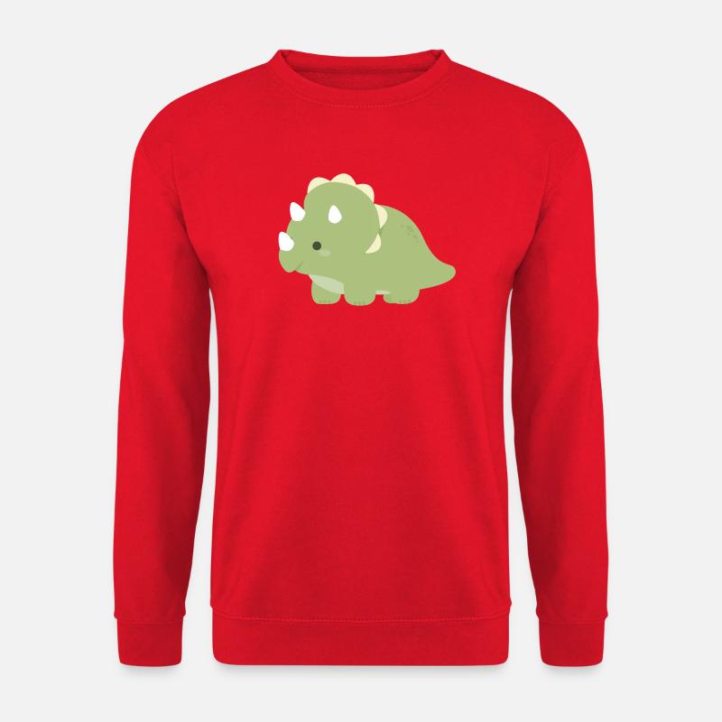 Smaragd-Triceratops-Zauber - Unisex Pullover - Rot