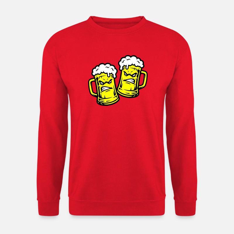 Verre de bière comique - Sweat-shirt Unisexe - rouge
