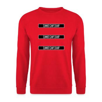 Summer Camp Champ Lustig Kinder Outdoor Abenteuer - Unisex Pullover - Rot - Vorne - Alina (178cm) & Michal (187cm)