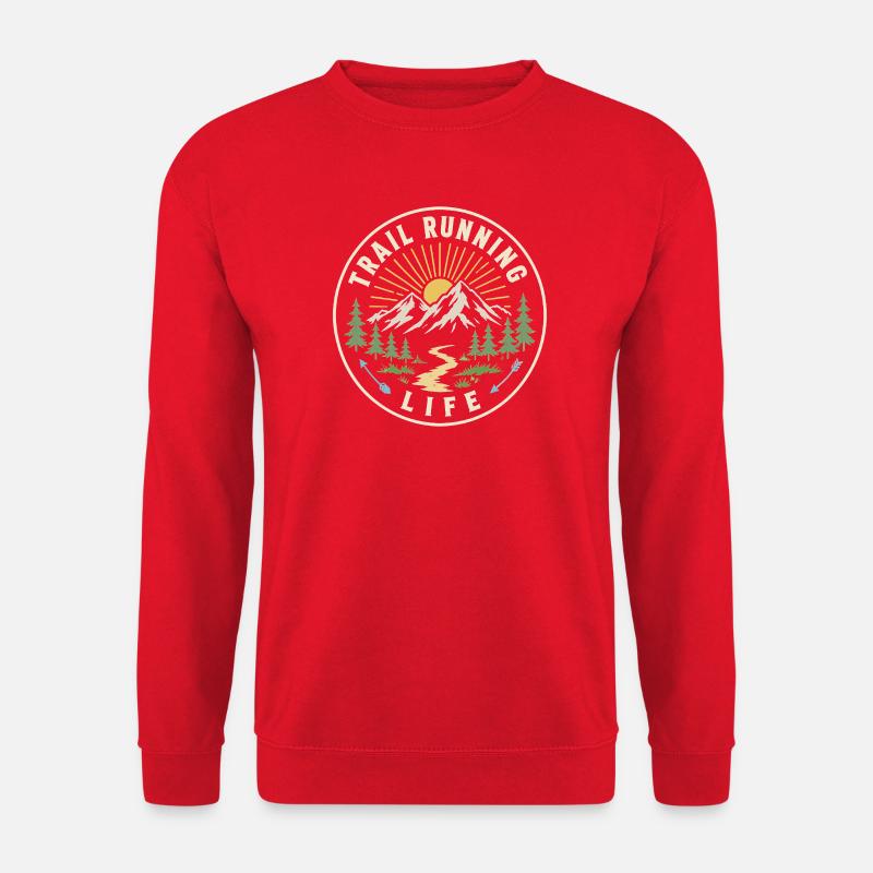 Trailrunning-Leben - Unisex Pullover - Rot
