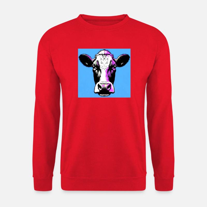 Kuh - Unisex Pullover - Rot