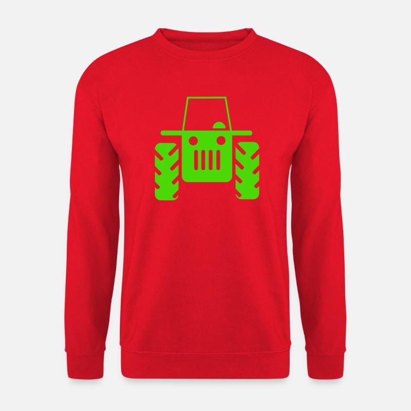 Retro Traktor  - Unisex Pullover - Rot