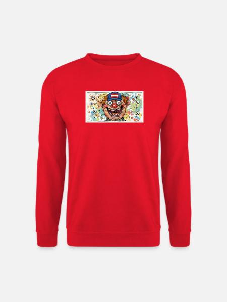 Bunter Fan Clown Fußball-Explosion Österreich - Unisex Pullover - Rot