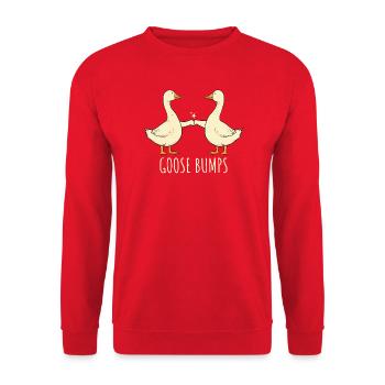 Goose Bumps - Unisex Pullover - Rot - Vorne - Alina (178cm) & Michal (187cm)