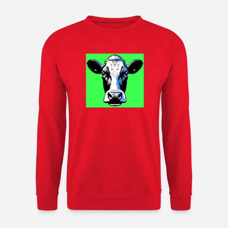 Kuh - Unisex Pullover - Rot