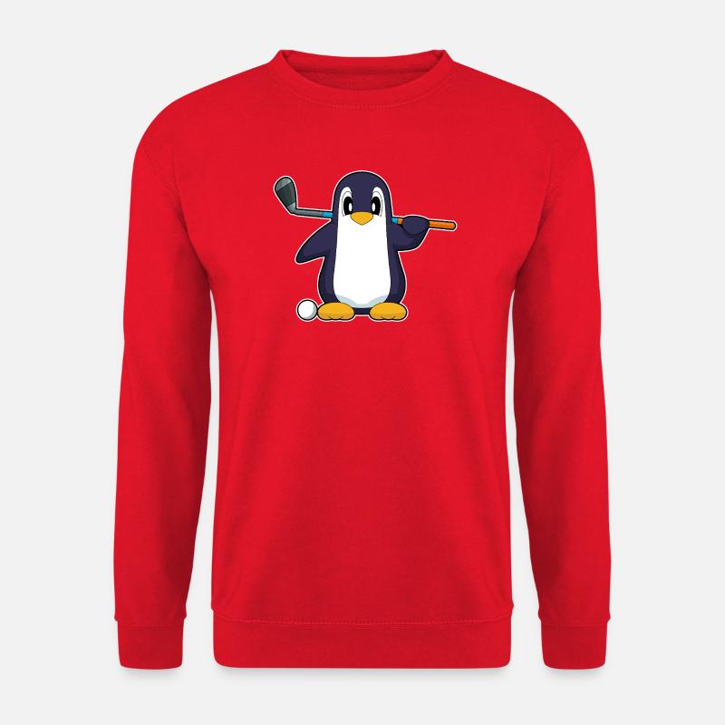Pinguin Golf Golfschläger - Unisex Pullover - Rot