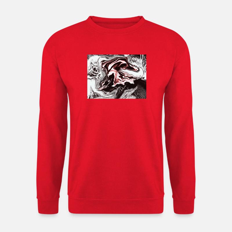 Karmesinroter Marmorwirbel - Unisex Pullover - Rot