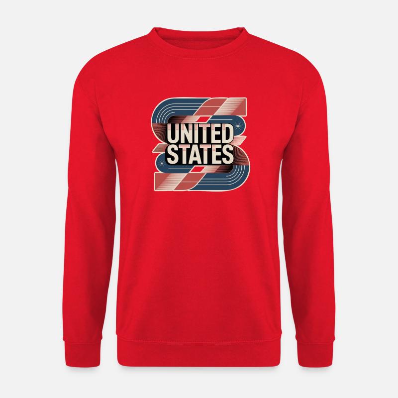 United States  - Unisex Pullover - Rot
