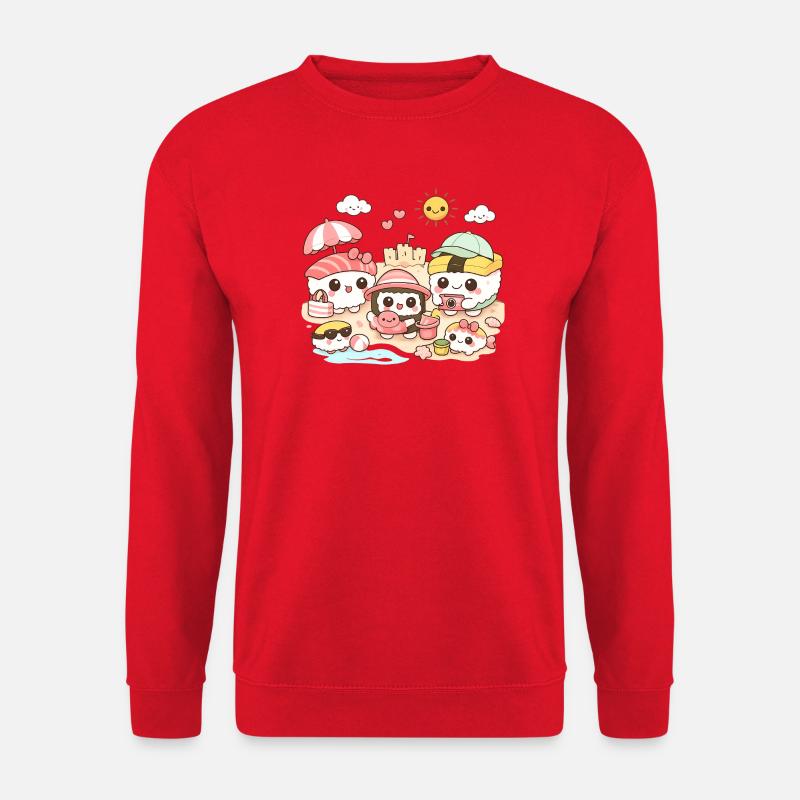 Kawaii Strandfreunde Sushi - Unisex Pullover - Rot