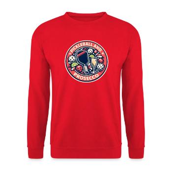 Pickleball Prosecco Fusion - Unisex Sweatshirt - red - Front - Alina (178cm) & Michal (187cm)