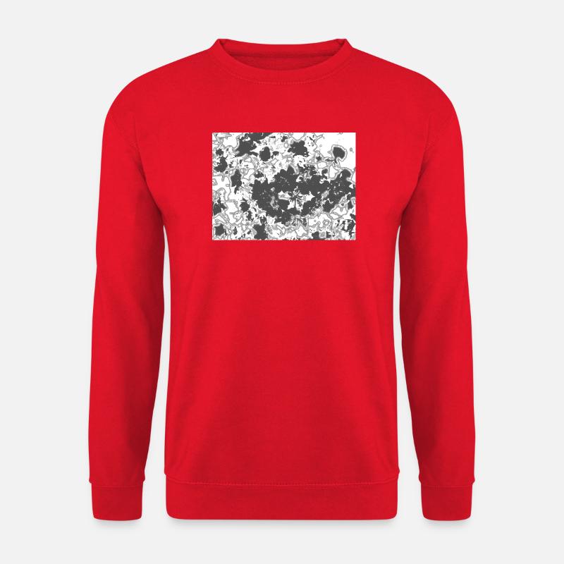 Schwarze Blattensilhouette Muster - Unisex Pullover - Rot