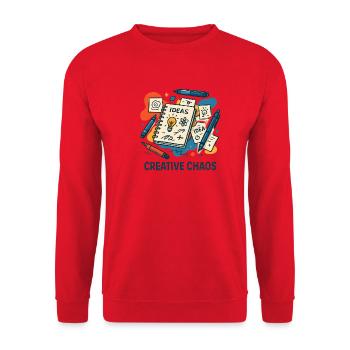 Creative Chaos Idea Book - Unisex Sweatshirt - red - Front - Alina (178cm) & Michal (187cm)