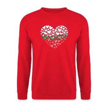 Drapeau bulgare Cœur bulgare - Sweat-shirt Unisexe - rouge - Devant - Alina (178cm) & Michal (187cm)