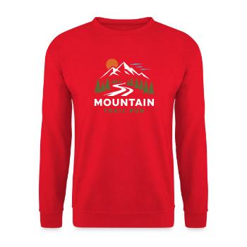 Mountain Trail Run - Unisex Sweatshirt - red - Front - Alina (178cm) & Michal (187cm)