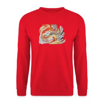 PHÖNIX  - Unisex Pullover - Rot - Vorne - Alina (178cm) & Michal (187cm)