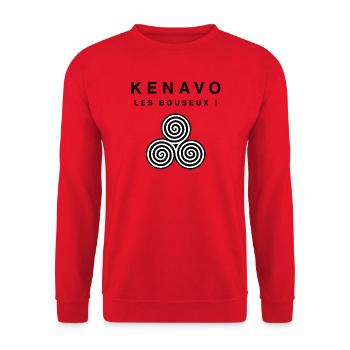 T-shirt Le Créateur Kenavo Les Bouseux Dupontel - Sweat-shirt Unisexe - rouge - Devant - Alina (178cm) & Michal (187cm)