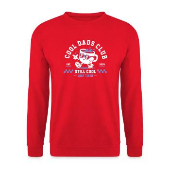Still Cool Dads Club - Unisex Pullover - Rot - Vorne - Alina (178cm) & Michal (187cm)