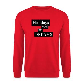 Holidays Feed My Dreams - Unisex Pullover - Rot - Vorne - Alina (178cm) & Michal (187cm)