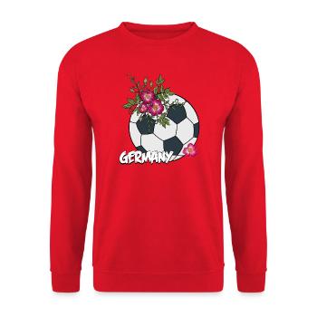 Football avec des roses - Sweat-shirt Unisexe - rouge - Devant - Alina (178cm) & Michal (187cm)