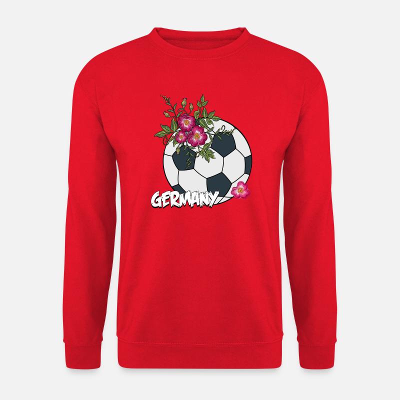 Fußball mit Rosen - Unisex Pullover - Rot